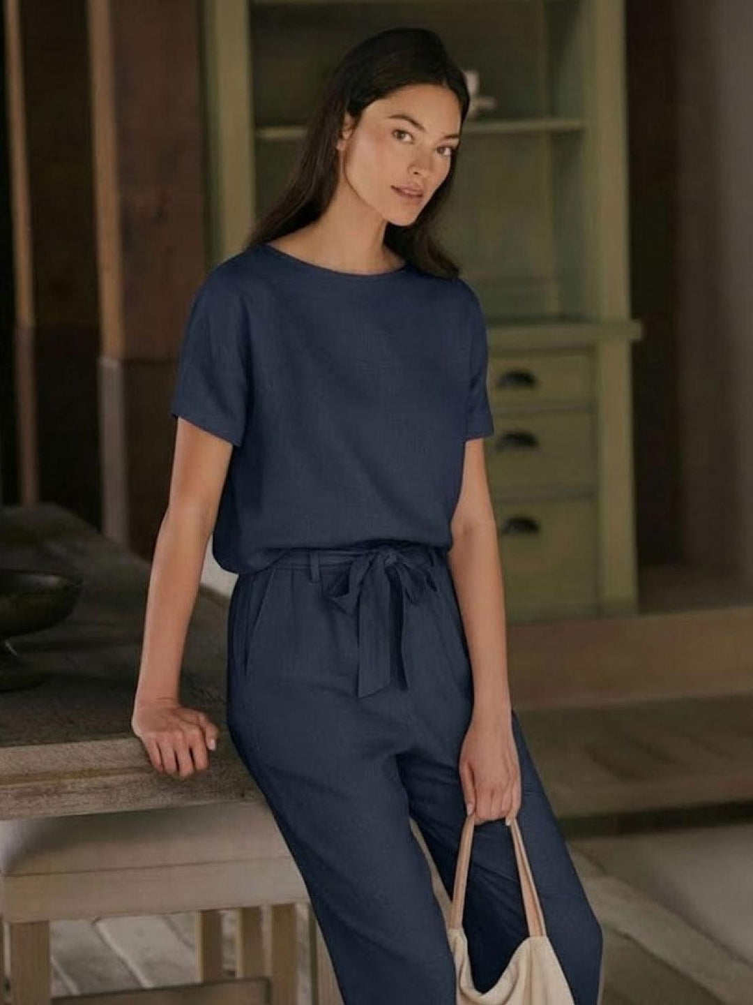 100% Cotton Linen Monochrome Co-ord