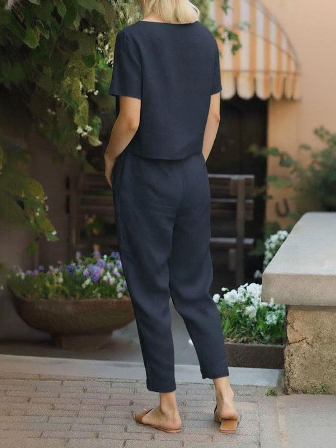 100% Cotton Linen Monochrome Co-ord