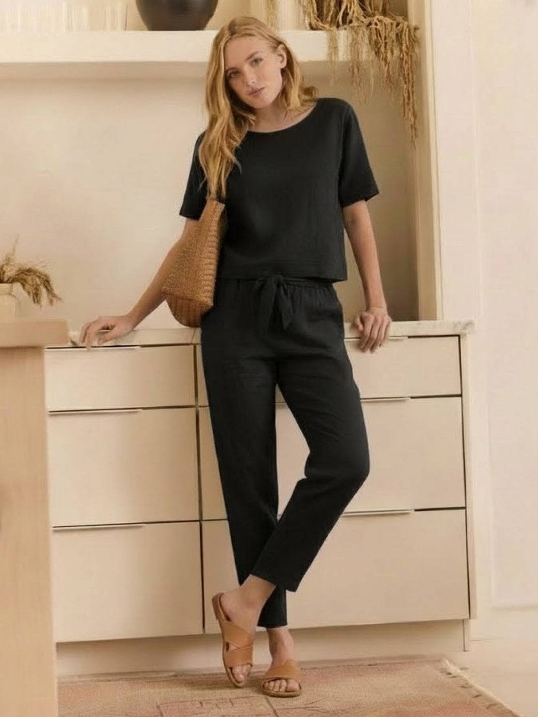 100% Cotton Linen Monochrome Co-ord