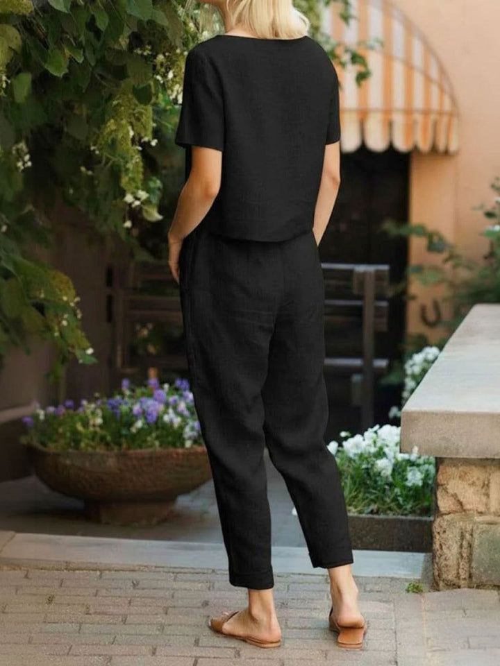 100% Cotton Linen Monochrome Co-ord