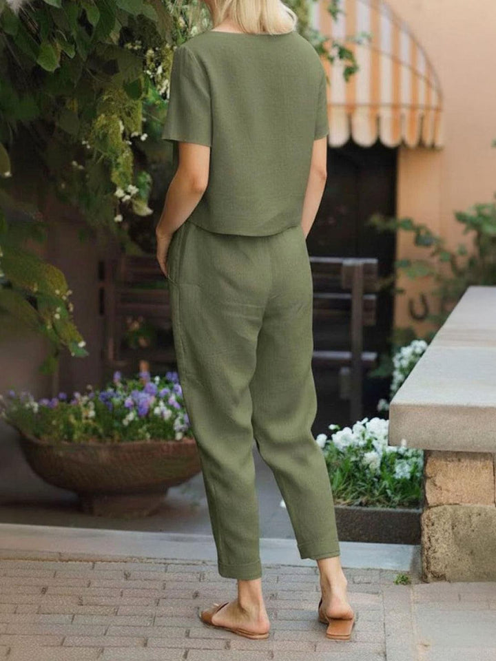 100% Cotton Linen Monochrome Co-ord