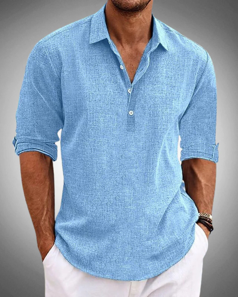 Refined Button-Front Classic Shirt