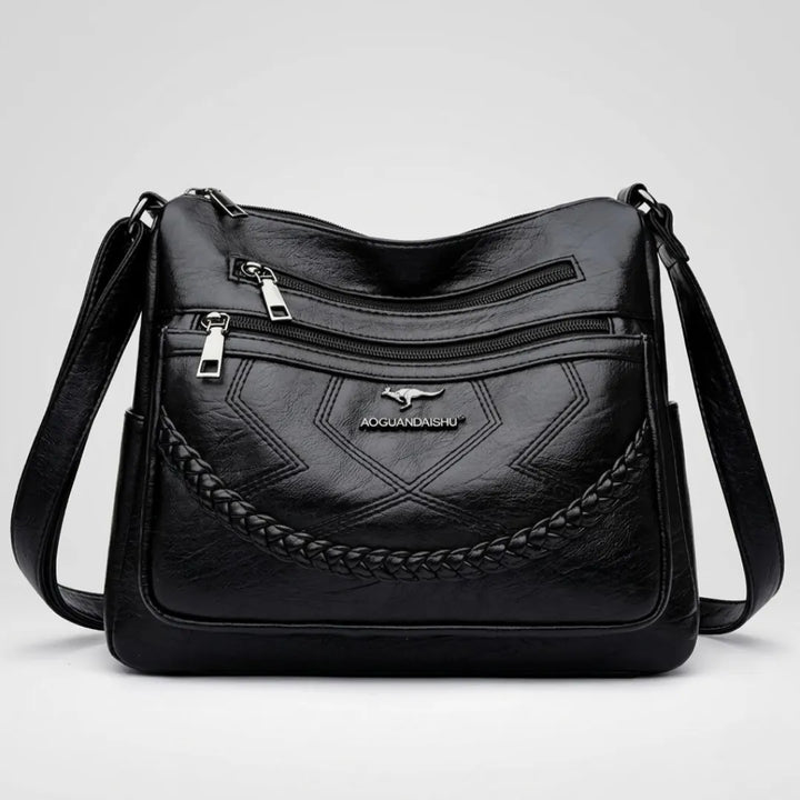 Isadora | Multi-Pocket vegan Leather Crossbody Bag