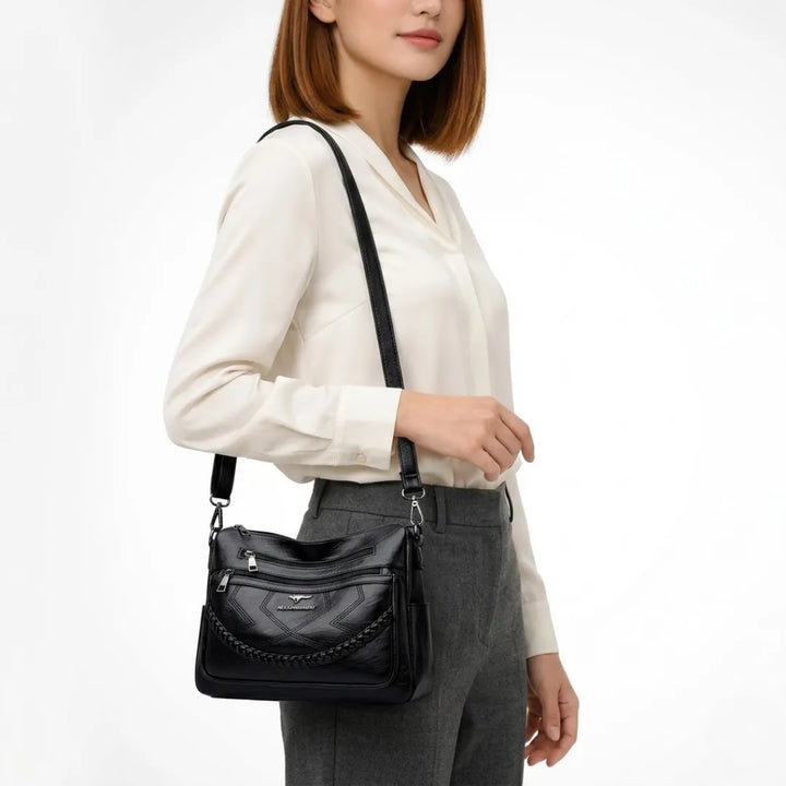 Isadora | Multi-Pocket vegan Leather Crossbody Bag