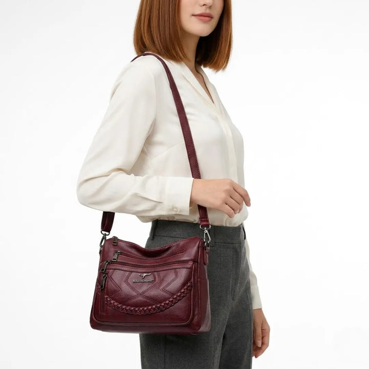 Isadora | Multi-Pocket vegan Leather Crossbody Bag