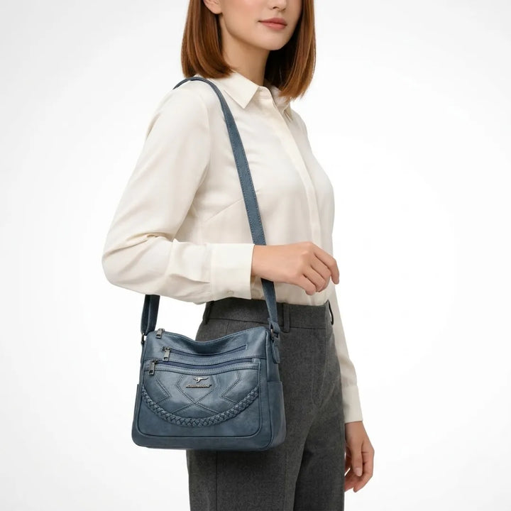 Isadora | Multi-Pocket vegan Leather Crossbody Bag