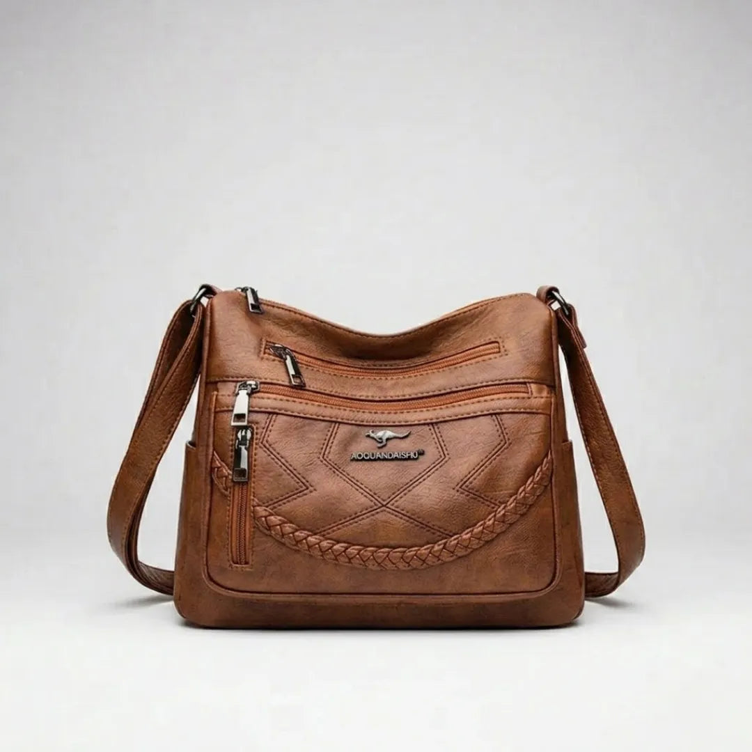 Isadora | Multi-Pocket vegan Leather Crossbody Bag