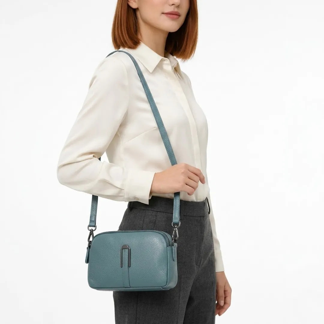 Pella | Women's Compact Double Zip Crossbody Bag