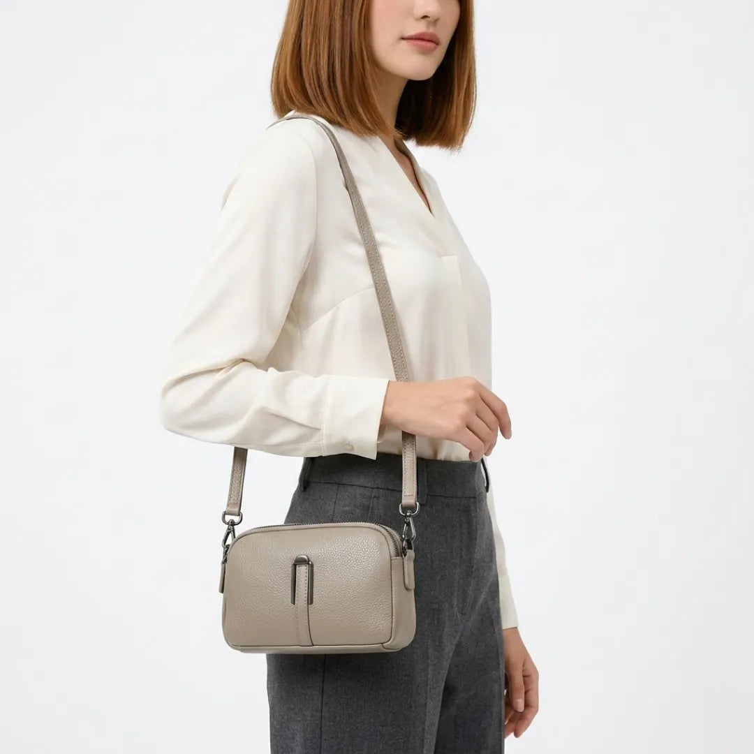 Pella | Women's Compact Double Zip Crossbody Bag