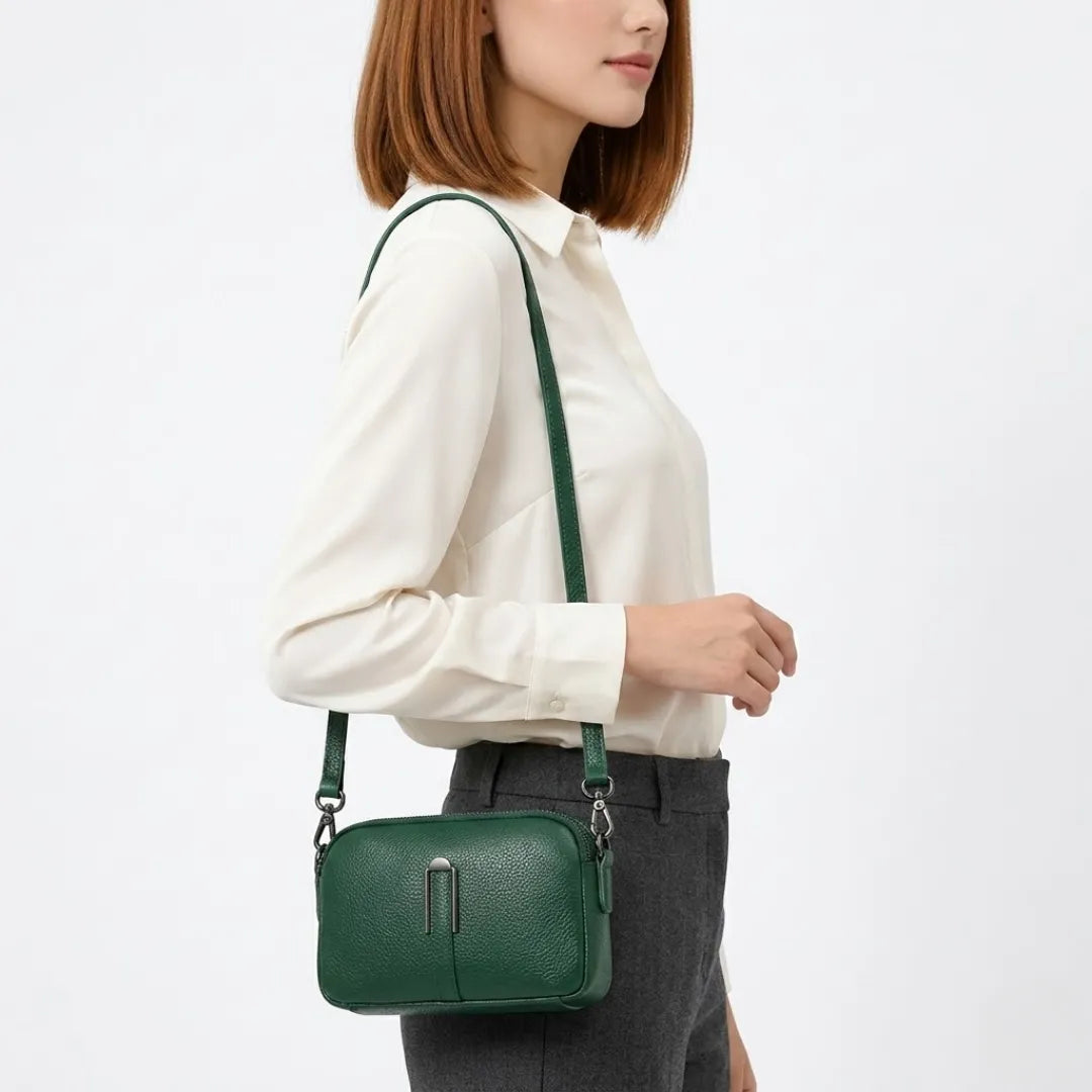 Pella | Women's Compact Double Zip Crossbody Bag