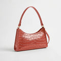 Valmera | Women's Croc-Embossed Baguette Shoulder Bag