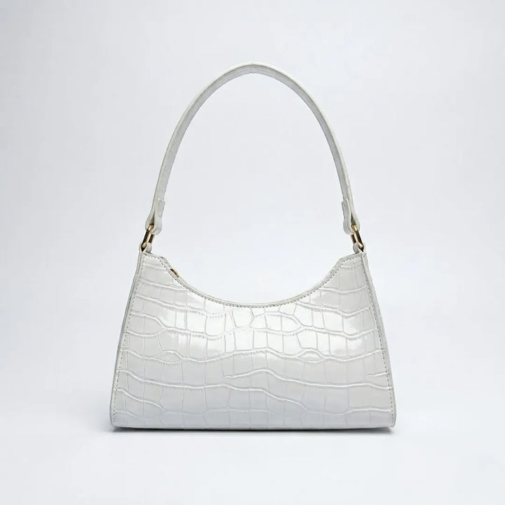 Valmera | Women's Croc-Embossed Baguette Shoulder Bag