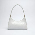 Valmera | Women's Croc-Embossed Baguette Shoulder Bag