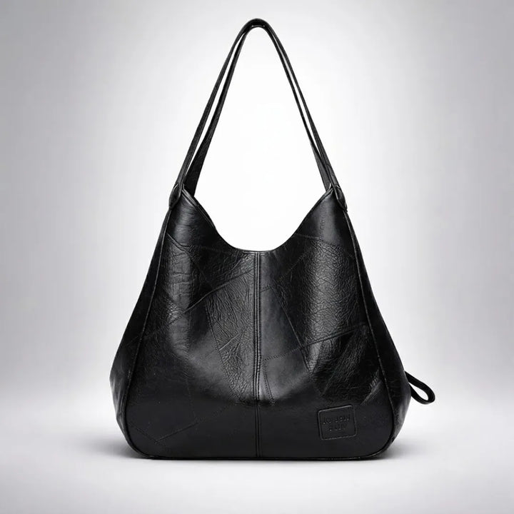 Trieste | Women's Black Vegan Leather Hobo Shoulder Bag