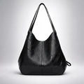 Trieste | Women's Black Vegan Leather Hobo Shoulder Bag