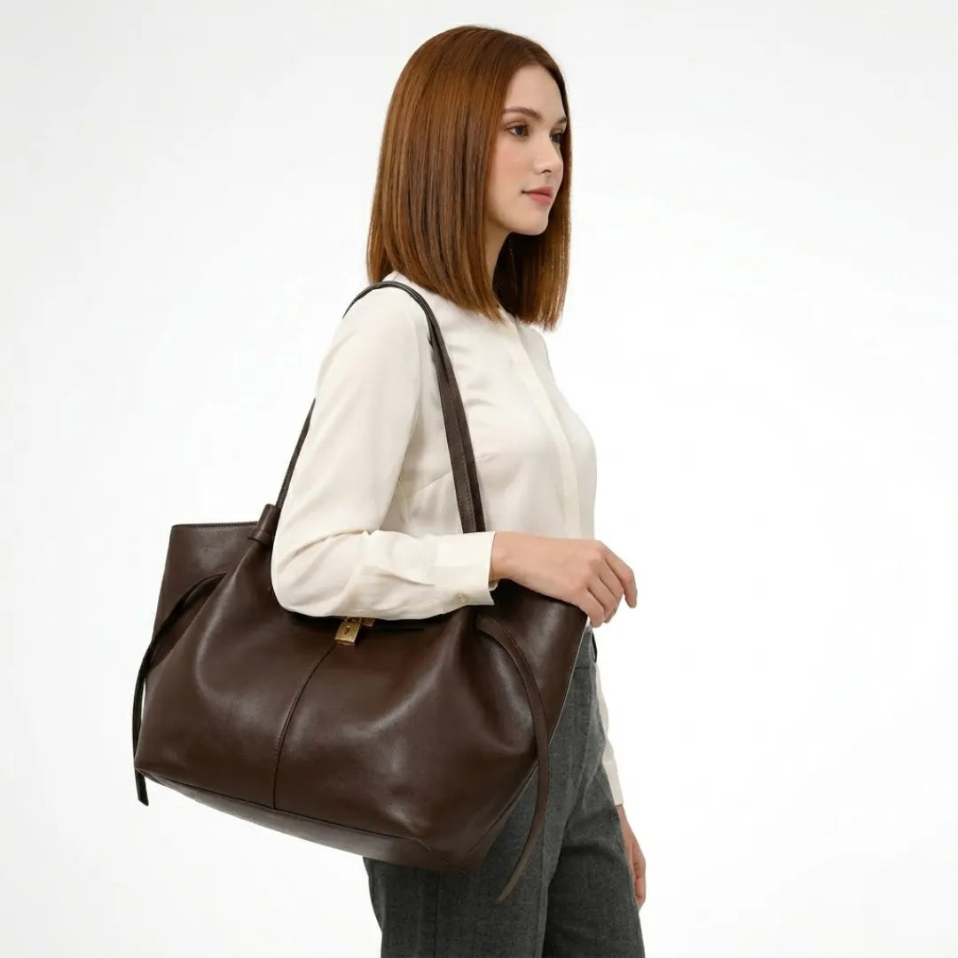 Florence | Large Vegan Leather Tote Bag for Women