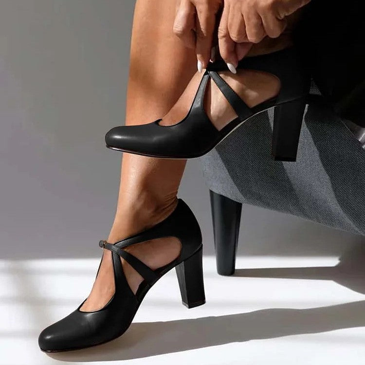 Elegant Comfort Strap Heels