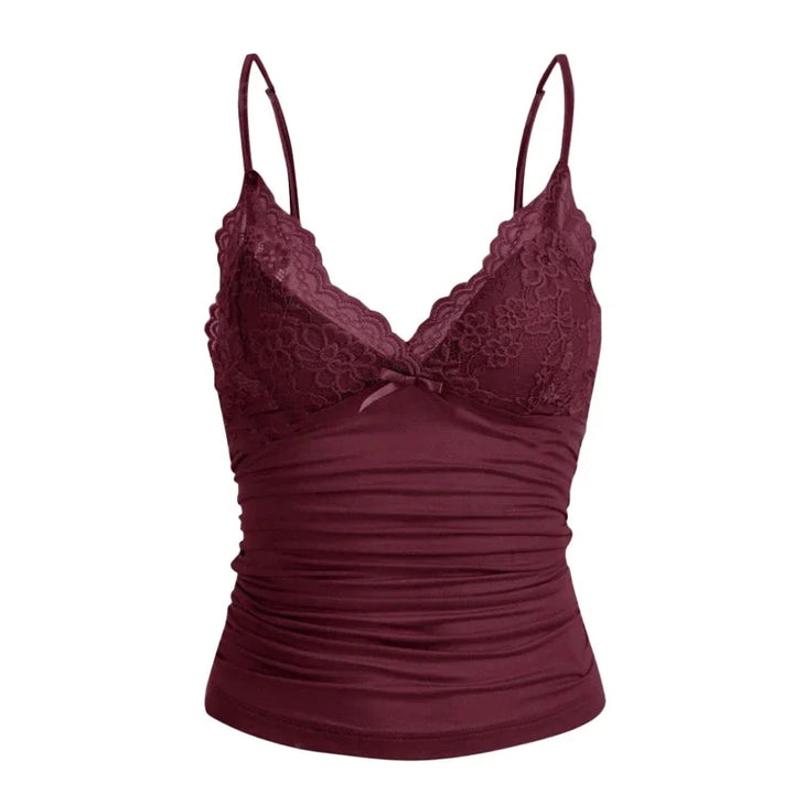 Lace Cropped Tank Top for Women
