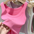 Ribbed Cropped Wife Beater Tank Top for Women