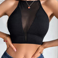High Neck Ribbed Tank Top for Women