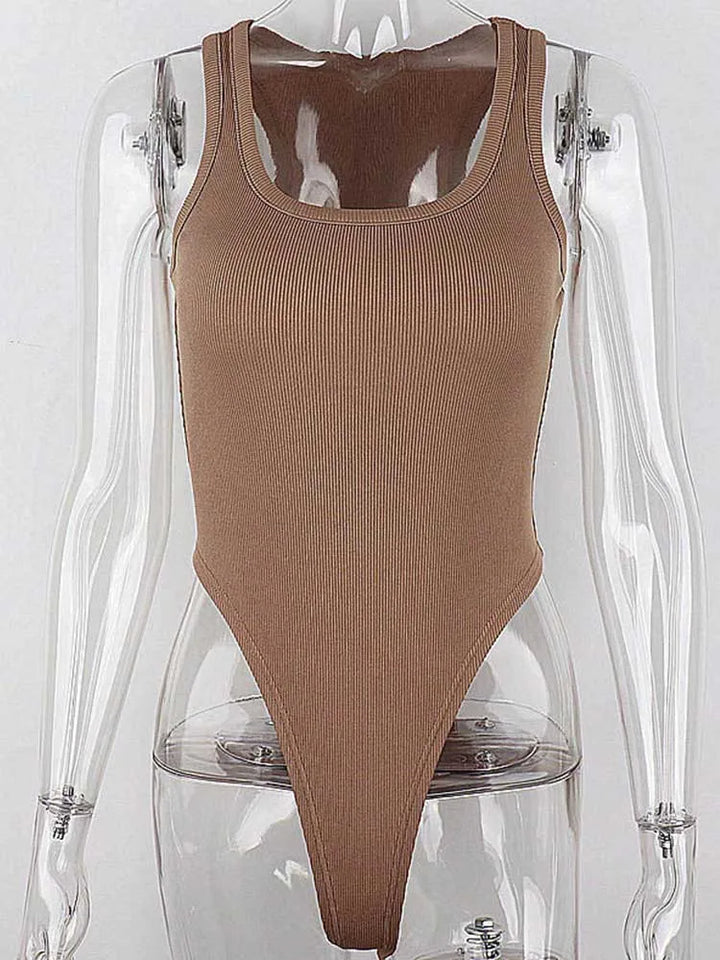 Ribbed Tank Bodysuit for Women