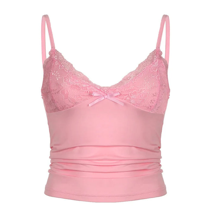Lace Cropped Tank Top for Women