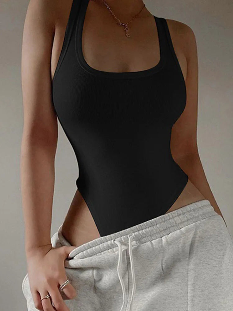 Ribbed Tank Bodysuit for Women