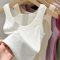 Ribbed Cropped Wife Beater Tank Top for Women