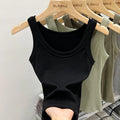 Ribbed Cropped Wife Beater Tank Top for Women