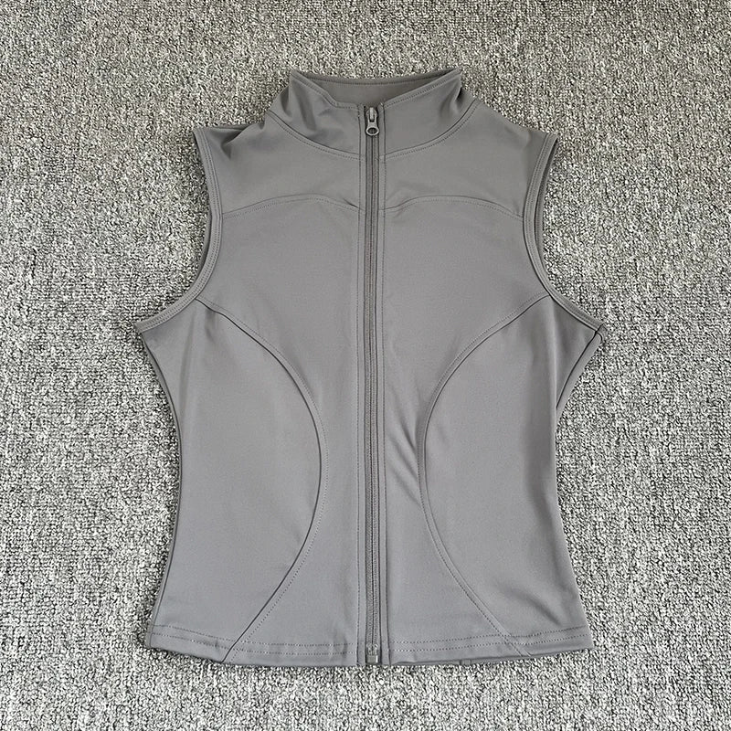 High Neck Cropped Tank Top for Women