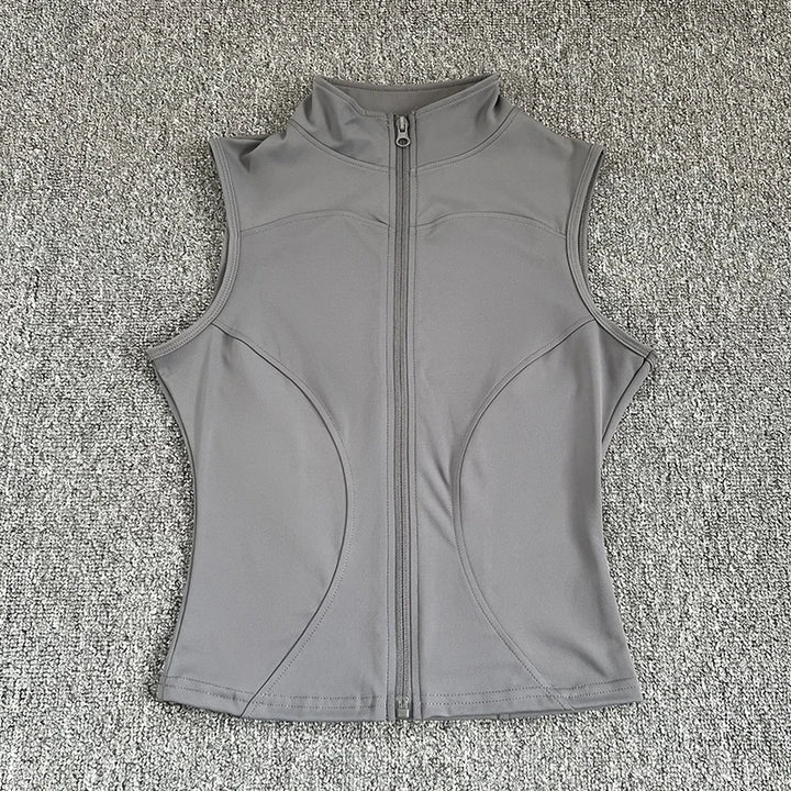 High Neck Cropped Tank Top for Women