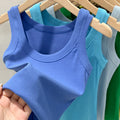 Ribbed Cropped Wife Beater Tank Top for Women
