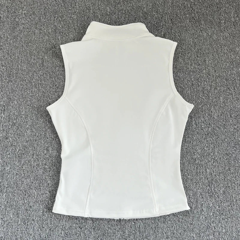 High Neck Cropped Tank Top for Women
