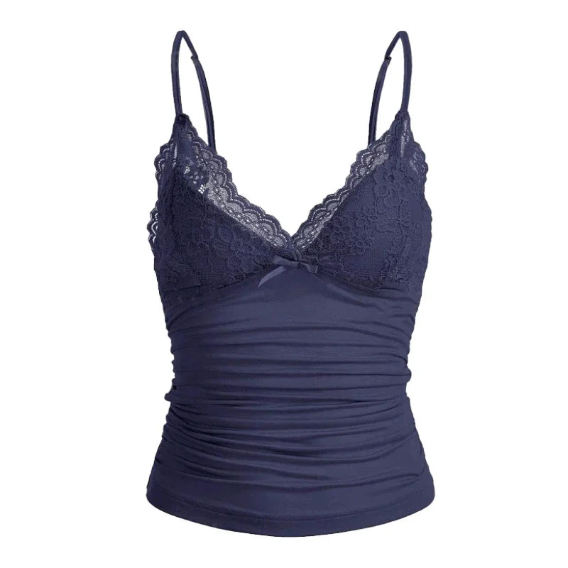 Lace Cropped Tank Top for Women