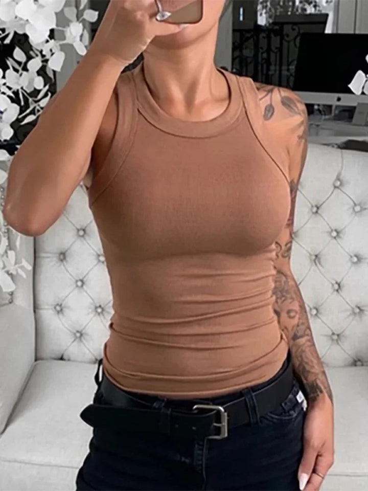 Ribbed Wife Beater Tank Top for Women
