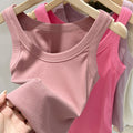 Ribbed Cropped Wife Beater Tank Top for Women