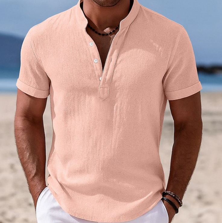 Summer Button-Up Short Sleeve Shirt