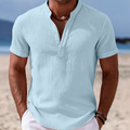 Summer Button-Up Short Sleeve Shirt