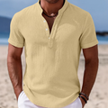 Summer Button-Up Short Sleeve Shirt