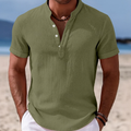 Summer Button-Up Short Sleeve Shirt