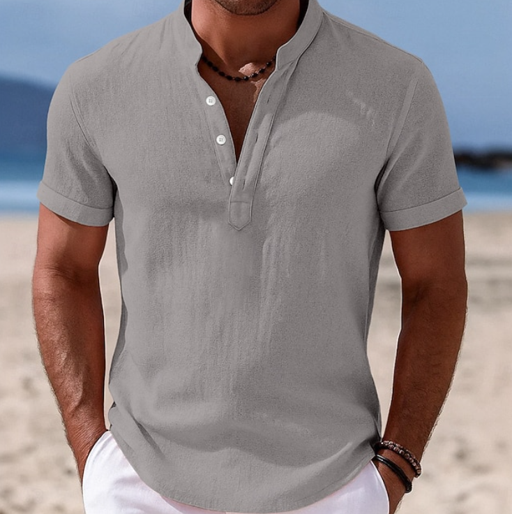 Summer Button-Up Short Sleeve Shirt