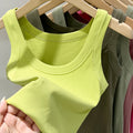 Ribbed Cropped Wife Beater Tank Top for Women