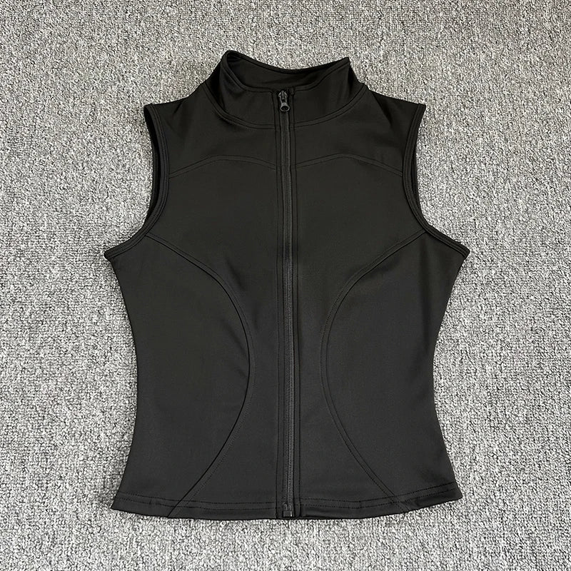 High Neck Cropped Tank Top for Women