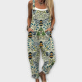 Retro Elegant Floral Print Jumpsuit