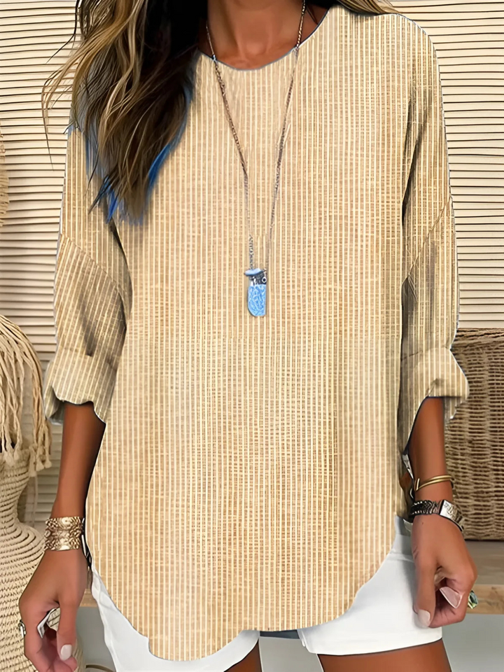 Chic Striped Silhouette Blouse