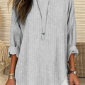 Chic Striped Silhouette Blouse