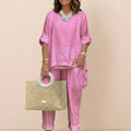 Asymmetrical Two-Piece Trouser Set