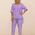Asymmetrical Two-Piece Trouser Set