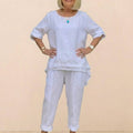 Asymmetrical Two-Piece Trouser Set
