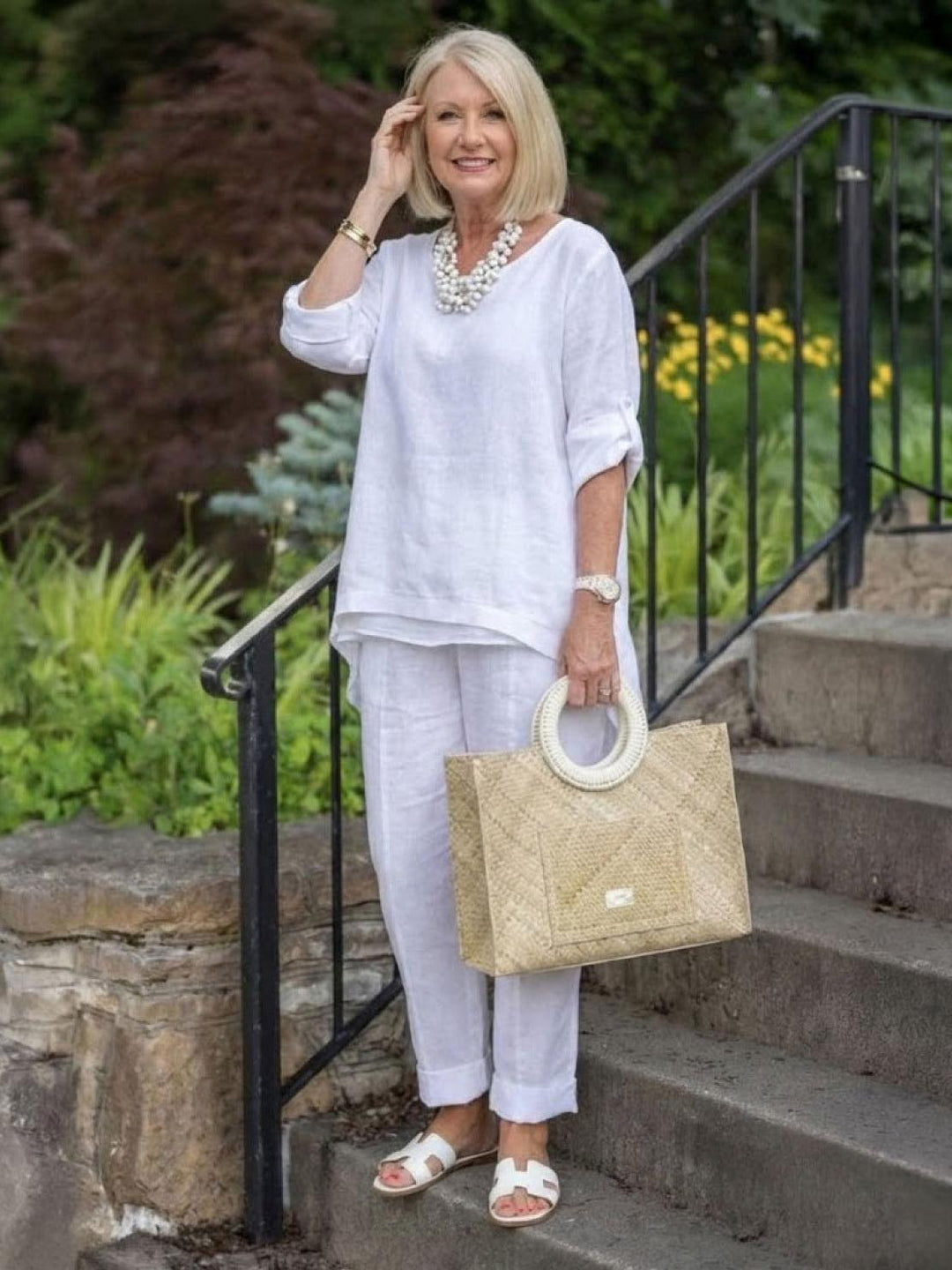 Asymmetrical Two-Piece Trouser Set